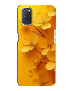 Чехол для OPPO A92 с картинкой «Золотые лепестки»