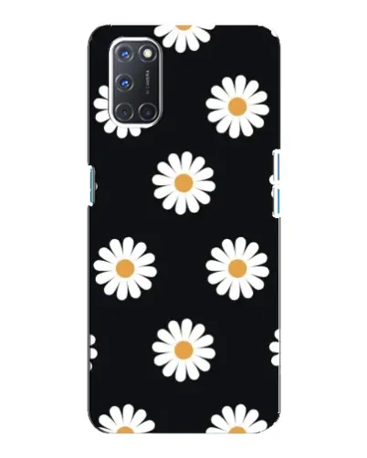 Чехол для OPPO A92 с картинкой «Ромашки на черном» Чехол для OPPO A92 с картинкой «Ромашки на черном»