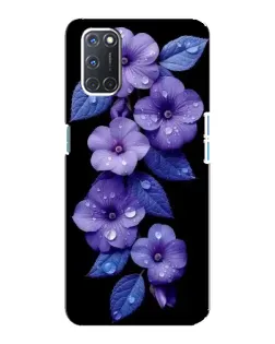 Чехол для OPPO A92 с картинкой «Фиолетовые цветы с росою» Чехол для OPPO A92 с картинкой «Фиолетовые цветы с росою»