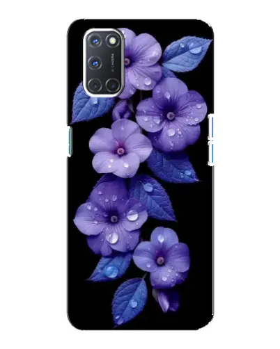 Чехол для OPPO A92 с картинкой «Фиолетовые цветы с росою» Чехол для OPPO A92 с картинкой «Фиолетовые цветы с росою»