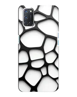 Чохол для OPPO A92 з картинкою «Біла об'ємна сітка»