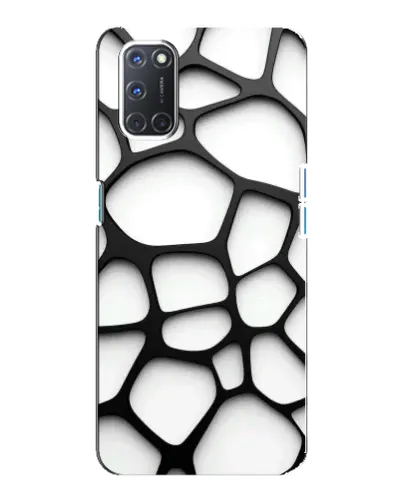 Чохол для OPPO A92 з картинкою «Біла об'ємна сітка»