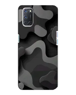 Чохол для OPPO A92 з картинкою «Темний абстрактний камуфляж»