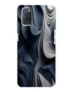Чохол для OPPO A92 з картинкою «Об'ємні сині складки»