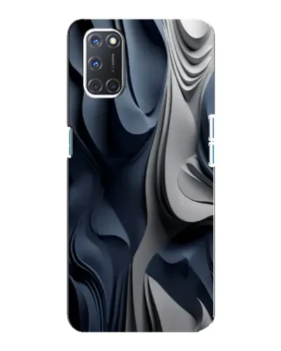 Чохол для OPPO A92 з картинкою «Об'ємні сині складки»