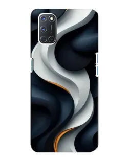 Чохол для OPPO A92 з картинкою «Об'ємні чорно-білі стрічки»