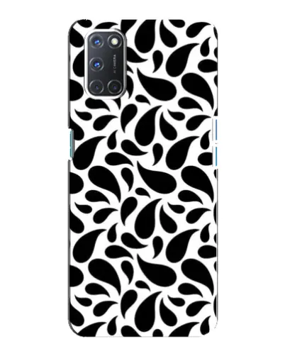 Чохол для OPPO A92 з картинкою «Контрастні чорні краплі»