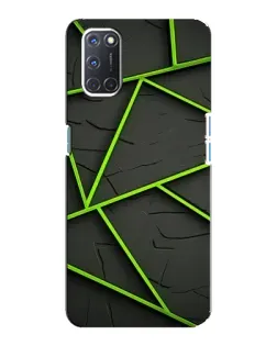 Чохол для OPPO A92 з картинкою «Зелені геометричні лінії»