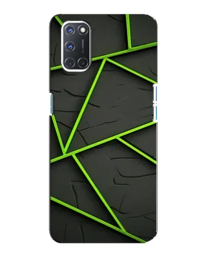 Чохол для OPPO A92 з картинкою «Зелені геометричні лінії»