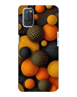 Чохол для OPPO A92 з картинкою «Об'ємні помаранчеві сфери»