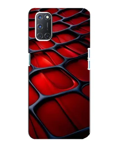 Чохол для OPPO A92 з картинкою «Червона глянцева сітка»