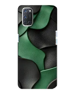 Чохол для OPPO A92 з картинкою «Зелені шкіряні хвилі»