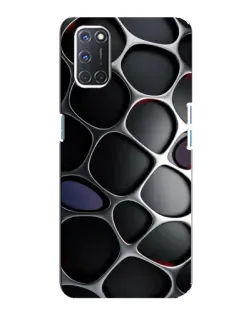 Чохол для OPPO A92 з картинкою «Об'ємна темна решітка»