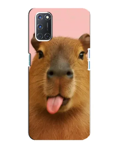 Чехол для OPPO A92 с картинкой «Капибара с языком» Чехол для OPPO A92 с картинкой «Капибара с языком»