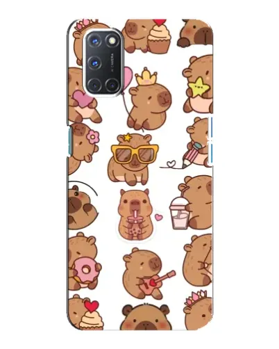 Чехол для OPPO A92 с картинкой «Стикерпак с капибарами» Чехол для OPPO A92 с картинкой «Стикерпак с капибарами»