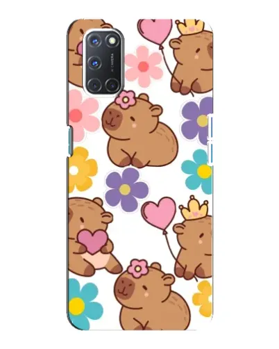 Чехол для OPPO A92 с картинкой «Цветочный паттерн капибар» Чехол для OPPO A92 с картинкой «Цветочный паттерн капибар»