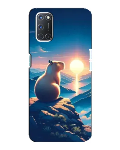 Чехол для OPPO A92 с картинкой «Закат солнца с капибарой» Чехол для OPPO A92 с картинкой «Закат солнца с капибарой»