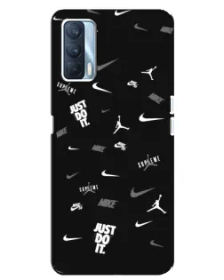 Чохол для OPPO A92s з картинкою «Nike Black Pattern»