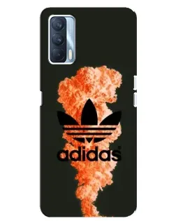 Чехол для OPPO A92s с картинкой «Оранжевый дым Adidas»