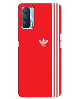 Чехол для OPPO A92s с картинкой «Красный минимализм Adidas»