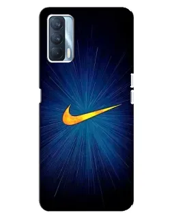 Чехол для OPPO A92s с картинкой «Синий пульс Nike»