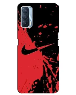 Чехол для OPPO A92s с картинкой «Красные брызги Nike»