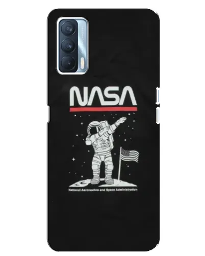 Чехол для OPPO A92s с картинкой «NASA — шагаем по Луне»
