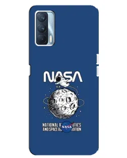Чехол для OPPO A92s с картинкой «NASA — лунная миссия»