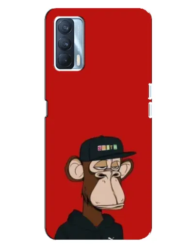 Чехол для OPPO A92s с картинкой «Bored Ape — красный фон»
