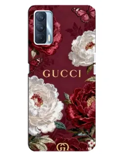 Чохол для OPPO A92s з картинкою «Gucci — бордові троянди»