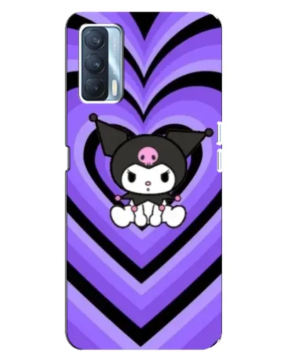 Чехол для OPPO A92s с картинкой «Kuromi и фиолетовые сердца»