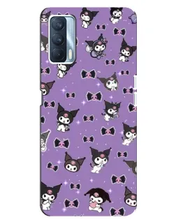 Чехол для OPPO A92s с картинкой «Kuromi — паттерн»