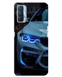 Чехол для OPPO A92s с картинкой «Взгляд BMW с синими фарами»