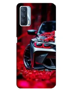 Чехол для OPPO A92s с картинкой «Спортивная BMW и цветы» Чехол для OPPO A92s с картинкой «Спортивная BMW и цветы»