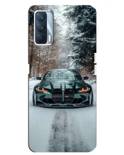 Чехол для OPPO A92s с картинкой «BMW в зимнем лесу» Чехол для OPPO A92s с картинкой «BMW в зимнем лесу»