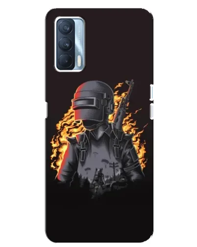 Чехол для OPPO A92s с картинкой «PUBG — огненный силуэт» Чехол для OPPO A92s с картинкой «PUBG — огненный силуэт»