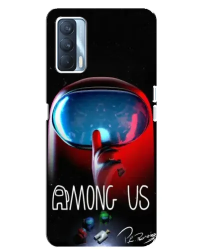 Чехол для OPPO A92s с картинкой «Красный импостер — макро»
