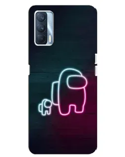 Чехол для OPPO A92s с картинкой «Among Us неон-арт»