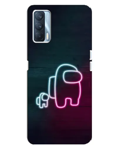 Чехол для OPPO A92s с картинкой «Among Us неон-арт»