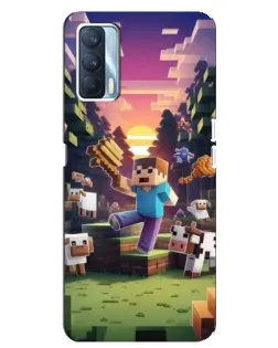 Чехол для OPPO A92s с картинкой «Стив на ферме» Чехол для OPPO A92s с картинкой «Стив на ферме»