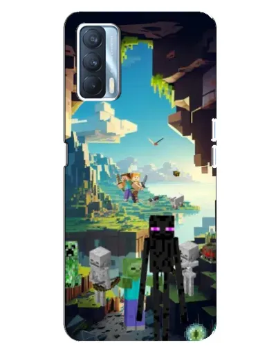 Чехол для OPPO A92s с картинкой «Эндермен в лесу»