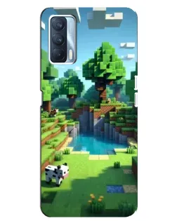 Чехол для OPPO A92s с картинкой «Minecraft летний день»
