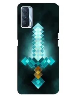 Чехол для OPPO A92s с картинкой «Алмазный меч неон»