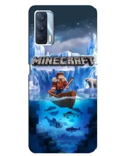 Чехол для OPPO A92s с картинкой «Minecraft ледяной мир»