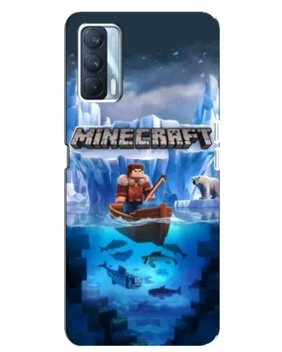 Чехол для OPPO A92s с картинкой «Minecraft ледяной мир»