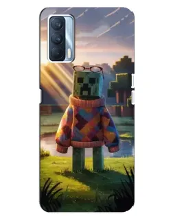 Чехол для OPPO A92s с картинкой «Крипер в свитере»