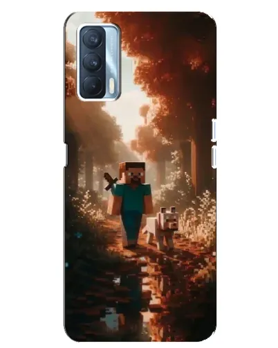 Чехол для OPPO A92s с картинкой «Стив в лесу»
