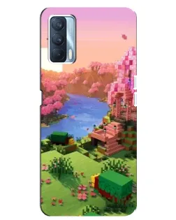 Чехол для OPPO A92s с картинкой «Розовое дерево Minecraft»