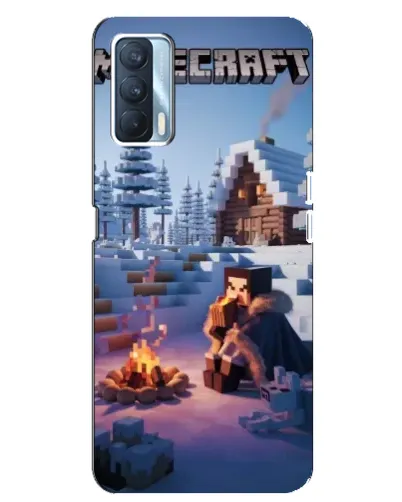 Чехол для OPPO A92s с картинкой «Зимний Minecraft»