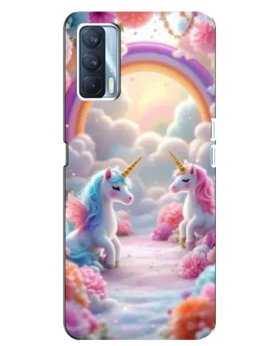 Чехол для OPPO A92s с картинкой «Радуга и единороги» Чехол для OPPO A92s с картинкой «Радуга и единороги»